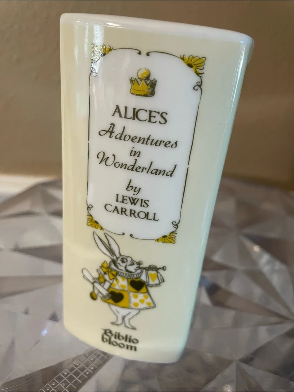 Biblio Bloom Vintage Alice Adventures In Wonderland Book Shaped Vase